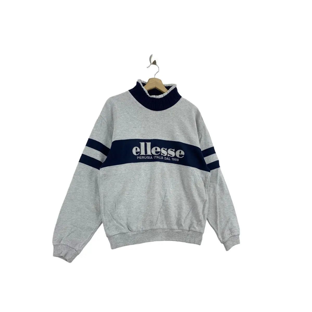 Ellesse Vintage 90’ ELLESSE PERUGIA ITALIA Turtle Neck Striped Size M / US 6-8 / IT 42-44 - 3 Thumbnail