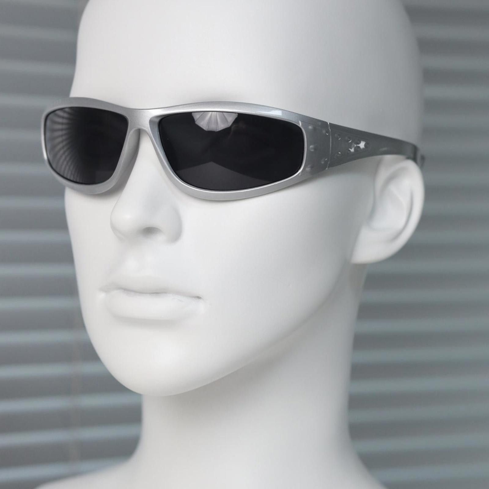 Japanese Brand Vtg Y2k Avant Garde Futuristic Sunglasses Silver Unisex OS Size ONE SIZE - 5 Thumbnail