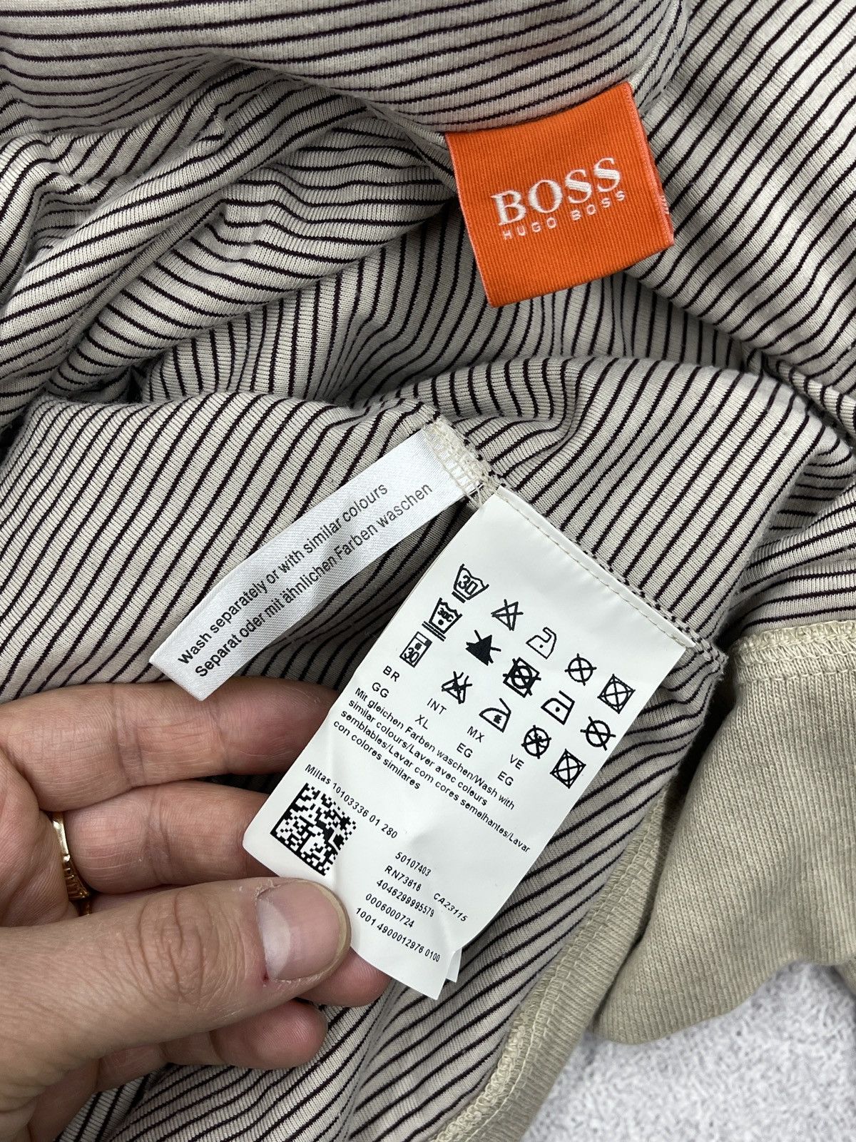 Hugo × Hugo Boss Mens Hugo Boss Track Jacket Beige Size XL Size US XL / EU 56 / 4 - 8 Thumbnail