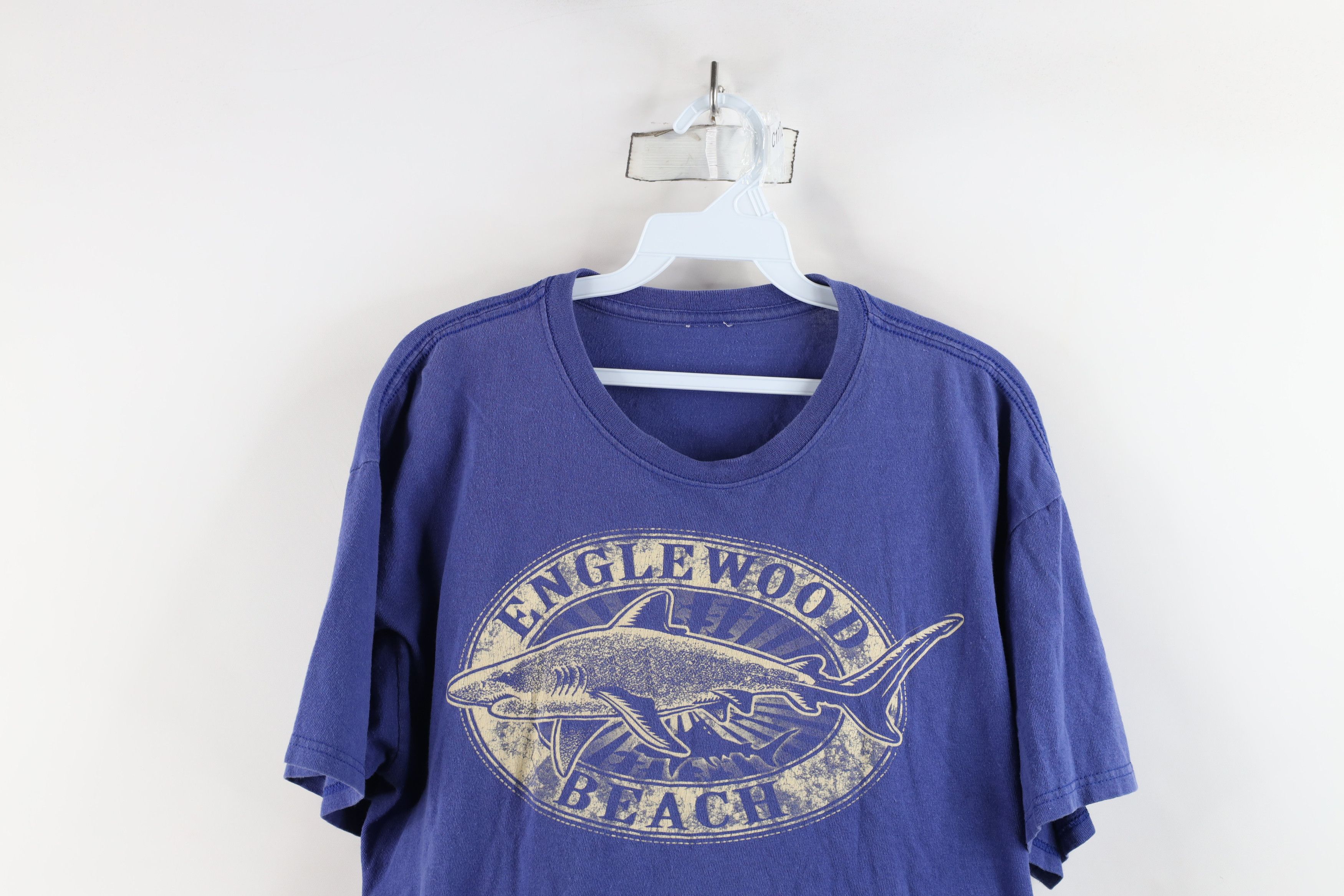 Vintage Vintage 90s Spell Englewood Beach Shark Tooth T-Shirt Blue Size US L / EU 52-54 / 3 - 2 Thumbnail