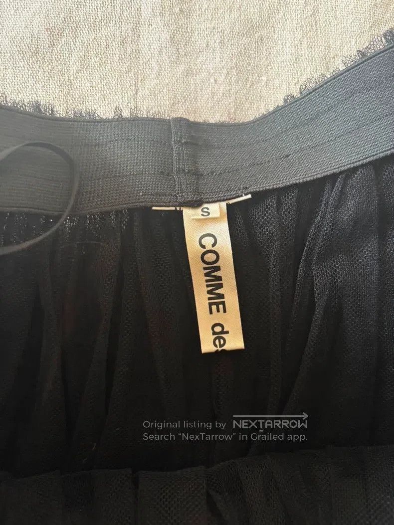 Comme des Garcons Comme Des Garcons size S Black Vintage Tulle Design Skirt Size 23" - 4 Thumbnail