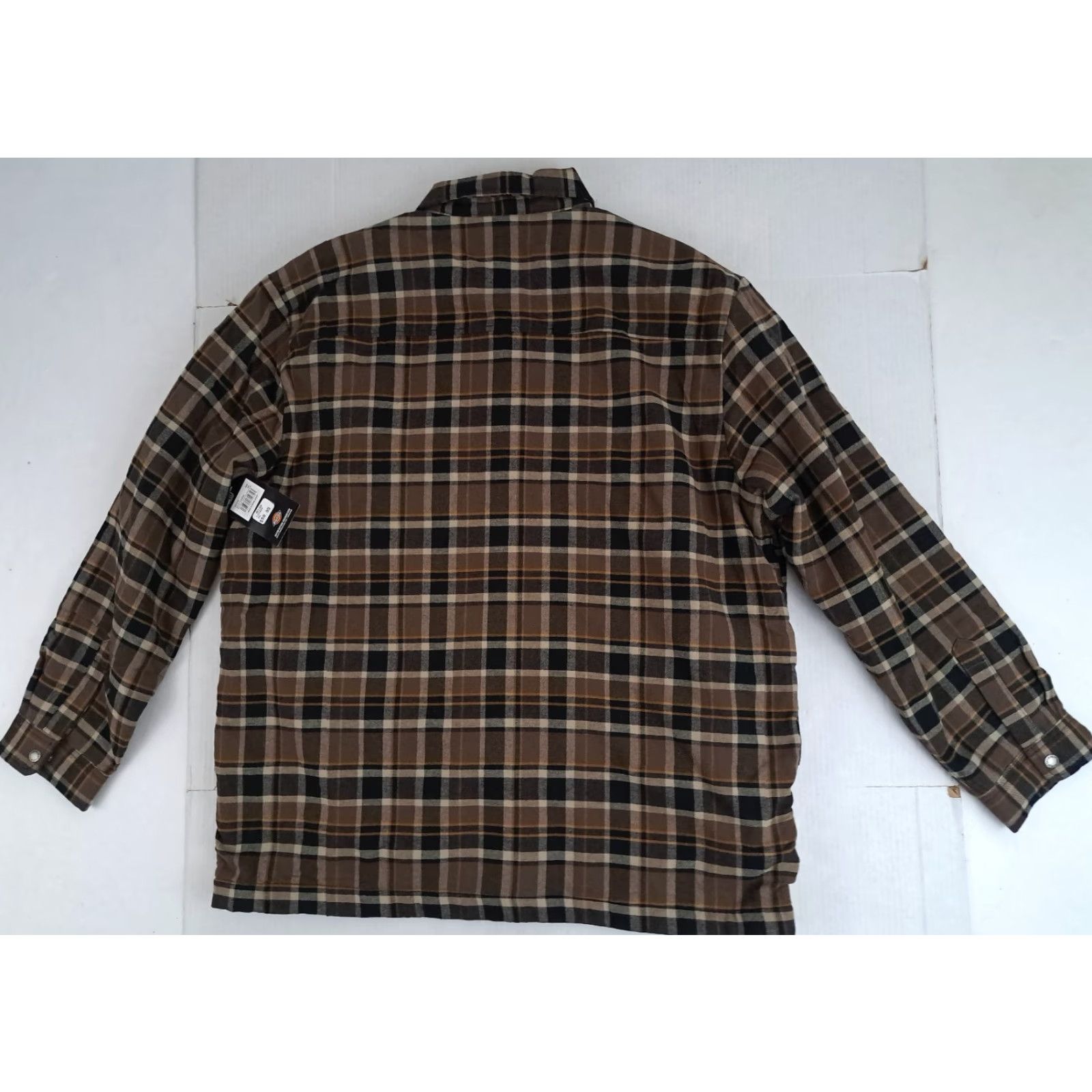 Dickies VINTAGE Dickies Full Snap Button Up Shirt 2XL Brown Plaid Cotton Flannel Insulated Outdoor Casual Workwear Mens Womens Size US XXL / EU 58 / 5 - 7 Thumbnail