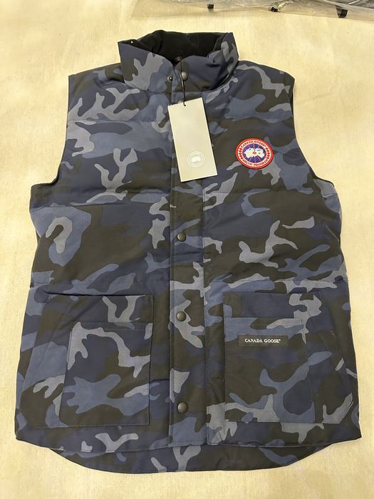 Canada goose cheap gilet blue camo