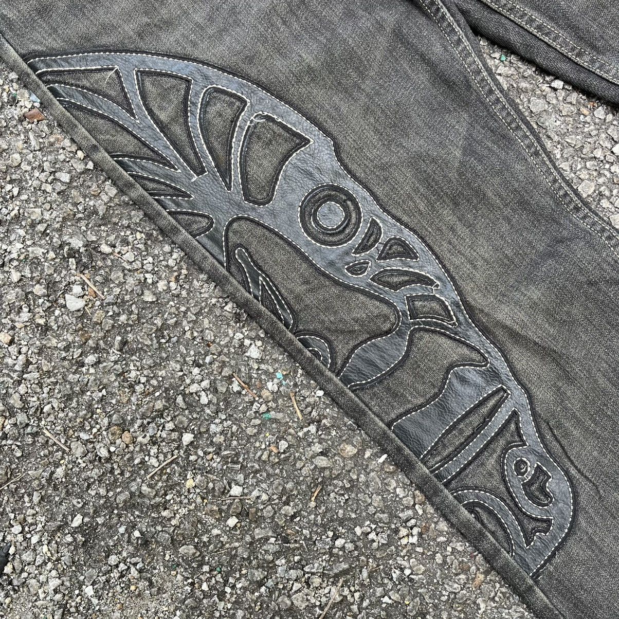 Hysteric Glamour Flared Armani Jeans Big Face Leather Pocket Bootcut Pants Size US 30 / EU 46 - 3 Thumbnail