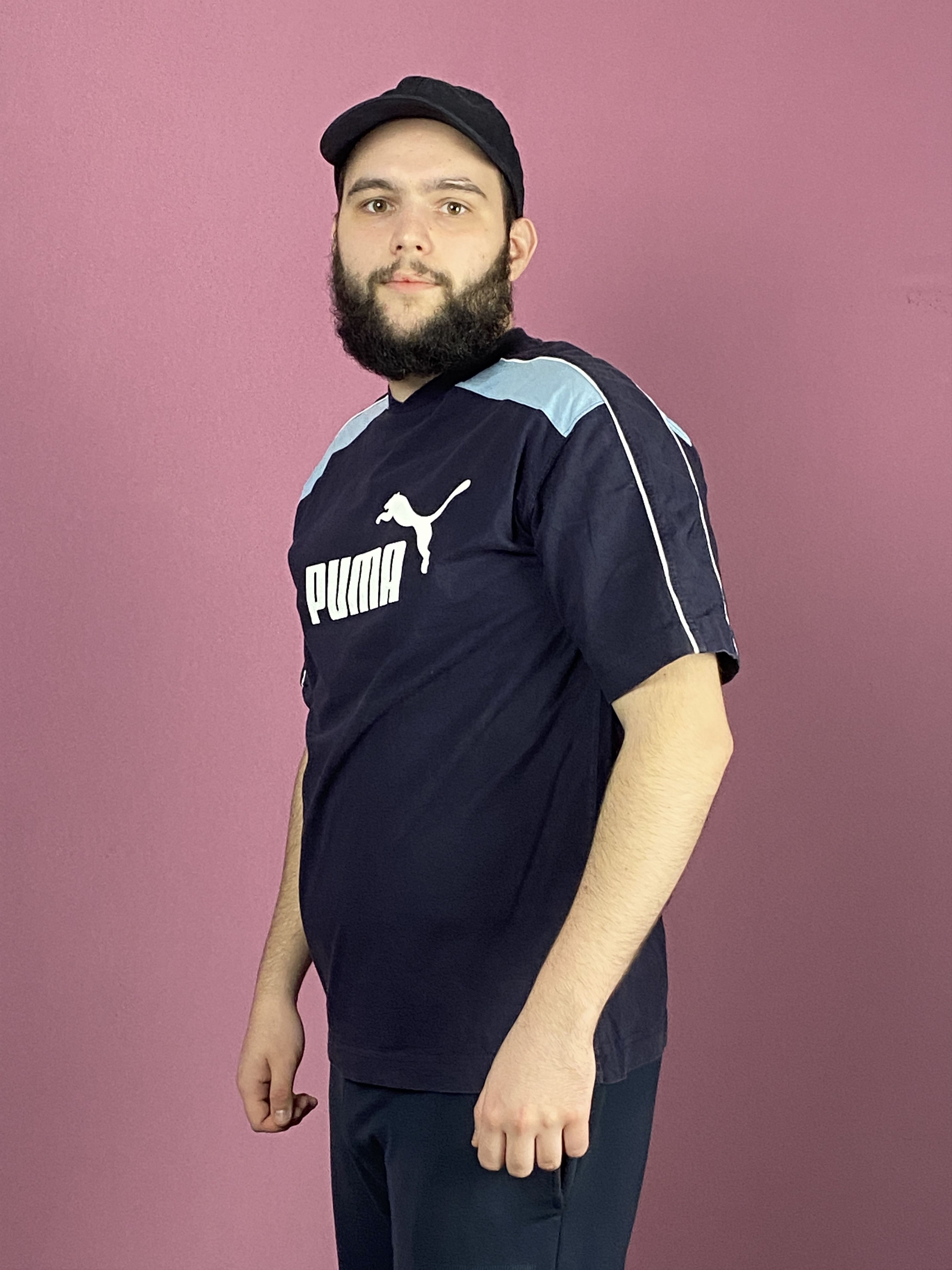 Puma × Vintage 90s Puma Vintage Men's T-Shirt - L Tee Shirt Size US L / EU 52-54 / 3 - 2 Thumbnail
