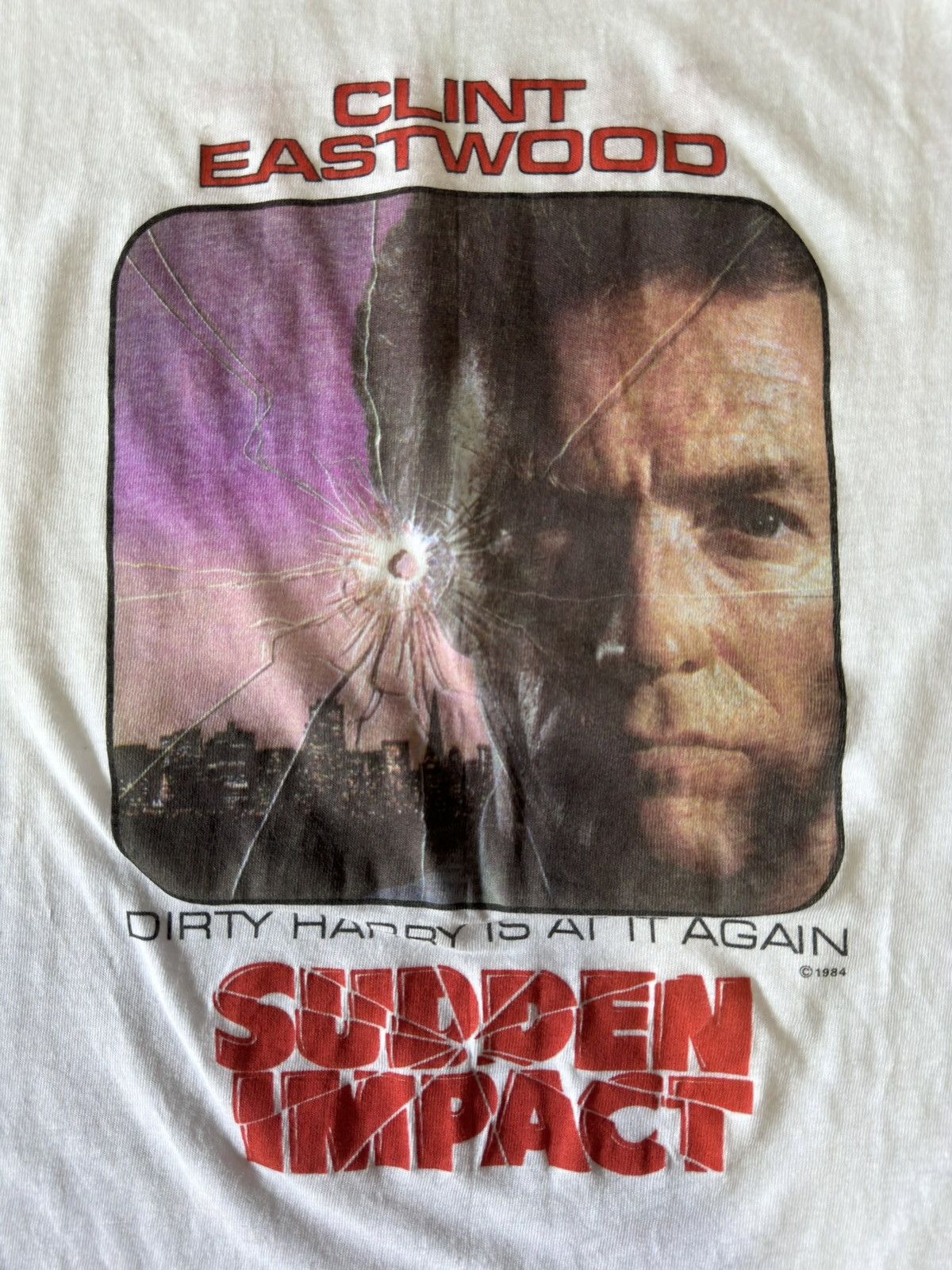 Vintage 1984 Sudden Impact Make My Day Clint Eastwood 80s Shirt Size US L / EU 52-54 / 3 - 6 Thumbnail