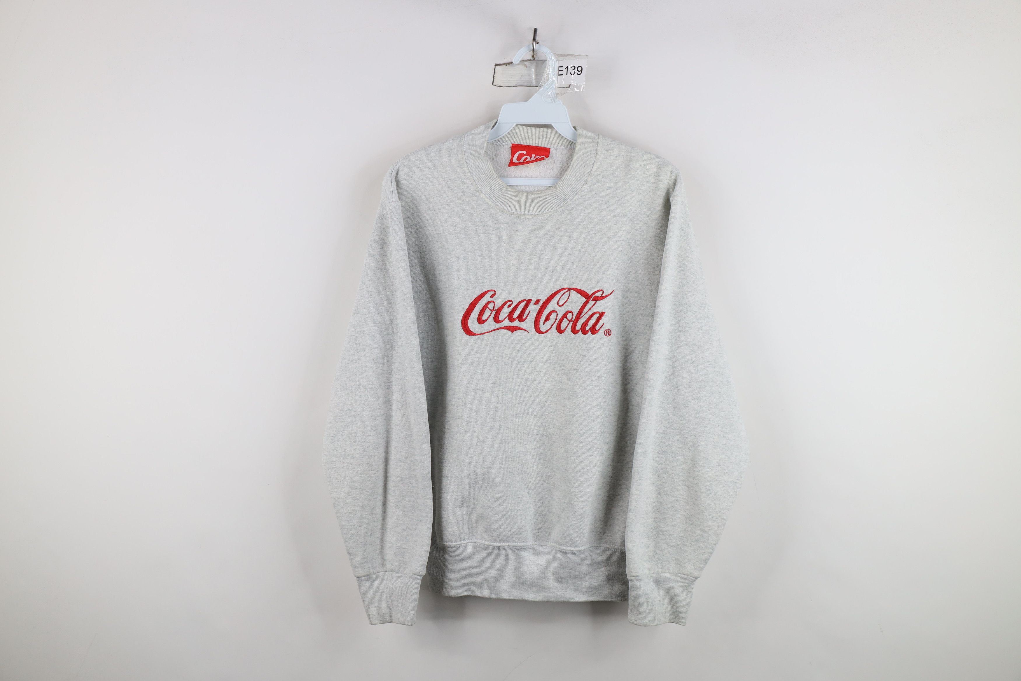 Coca Cola Vintage 90s Coca Cola Script Crewneck Sweatshirt Gray USA Size S / US 4 / IT 40 - 1 Thumbnail