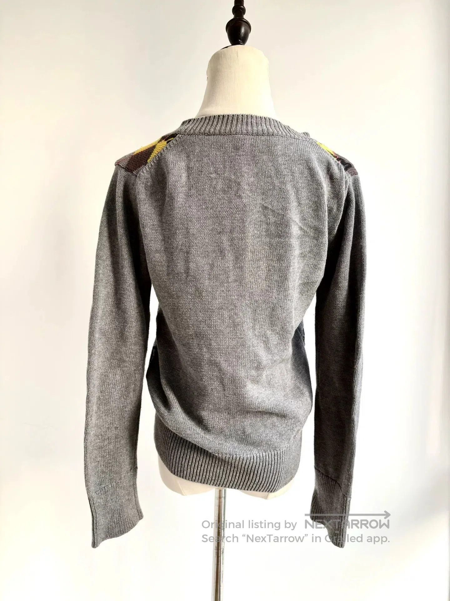 Vivienne Westwood Vivienne Westwood Gray Argyle Knit Cardigan. Size US XS / EU 42 / 0 - 4 Thumbnail