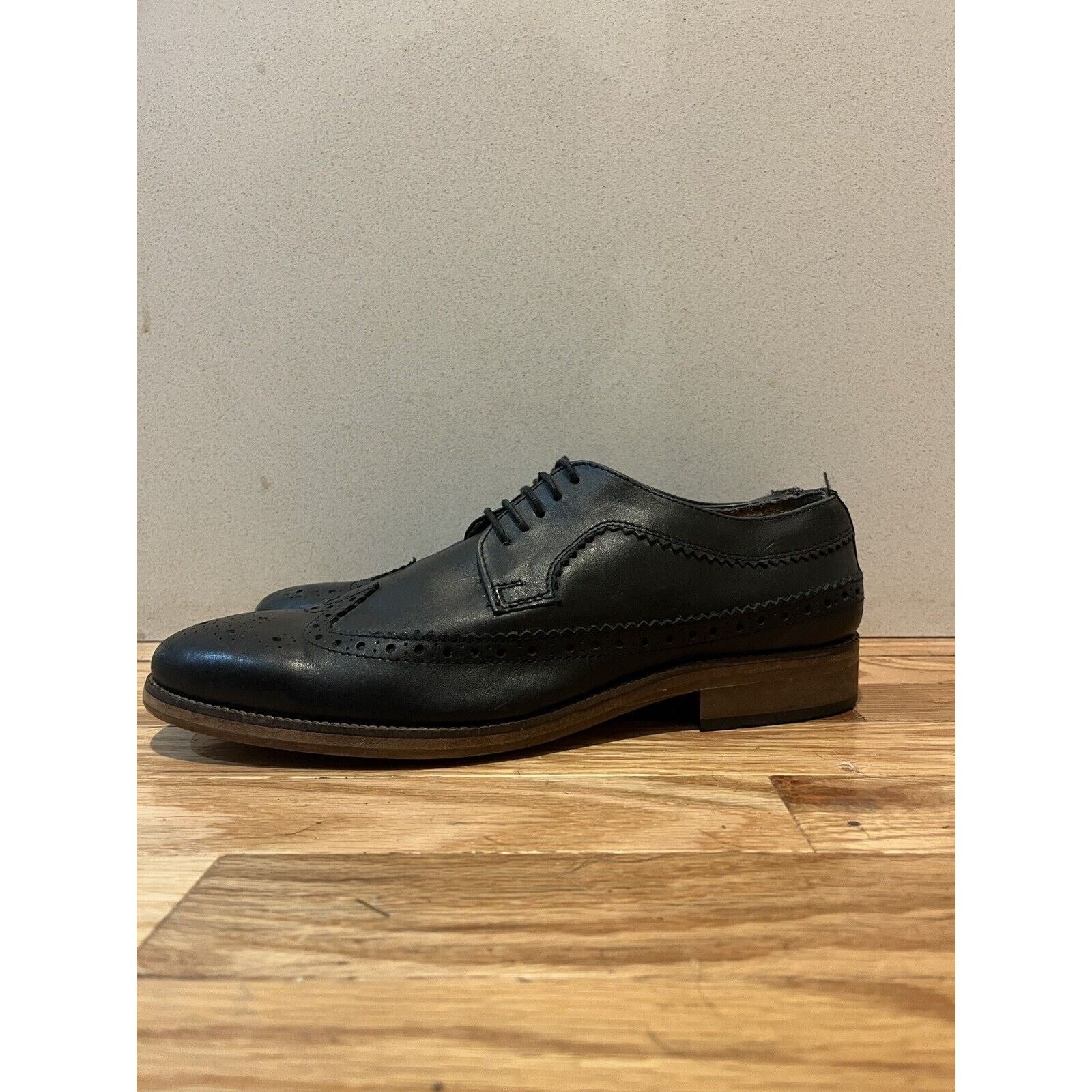 Topman Men’s Real Leather Brogues Black Shoes US 10 Size US 10 / EU 43 - 9 Thumbnail