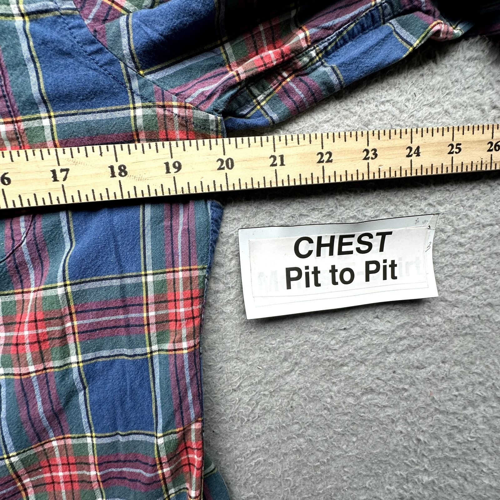 J.Crew J Crew Stretch Secret Wash Poplin Plaid Shirt Men M Red Blue Size US M / EU 48-50 / 2 - 4 Thumbnail