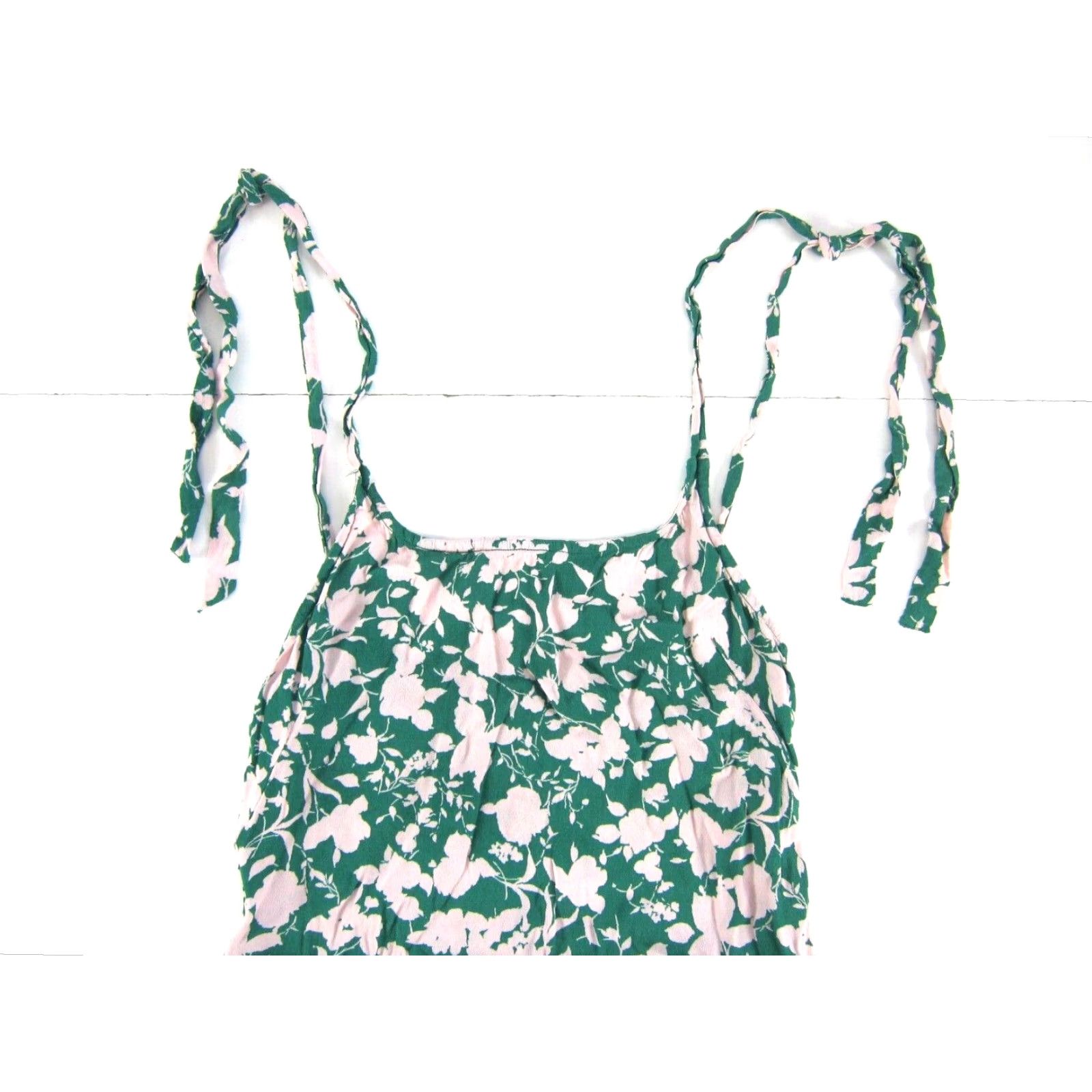Vintage Free Assembly Green Floral Maxi Tank Slip Sun Dress M Size M / US 6-8 / IT 42-44 - 7 Thumbnail