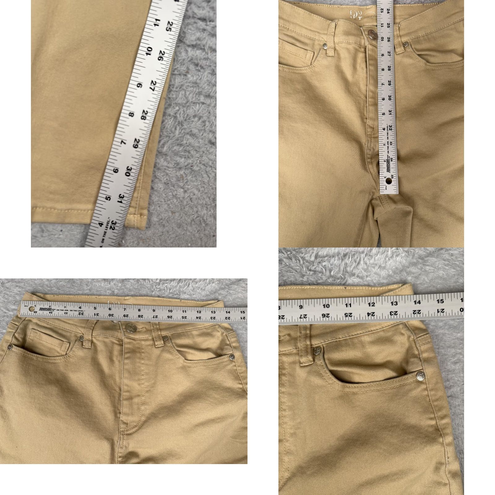 Vintage Dianne Gilman DG2 Jeans Women 6 Tall Beige Denim Bootcut Cotton Blend High Rise 27x33 Bootscut Stretch 5-Pocket Jeans Girls/Teen Size 28" / US 6 / IT 42 - 8 Thumbnail