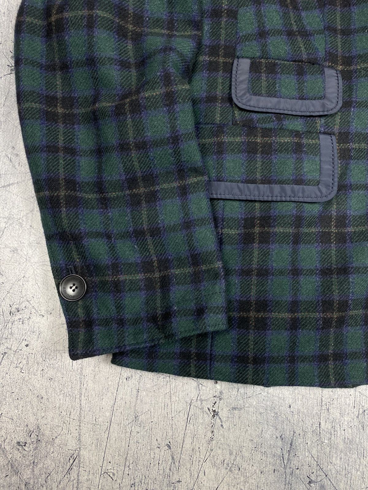Bogner Bogner Wool Plaid Tartan Blazer Crest Patch Tailored Jacket Size XL / US 12-14 / IT 48-50 - 4 Thumbnail