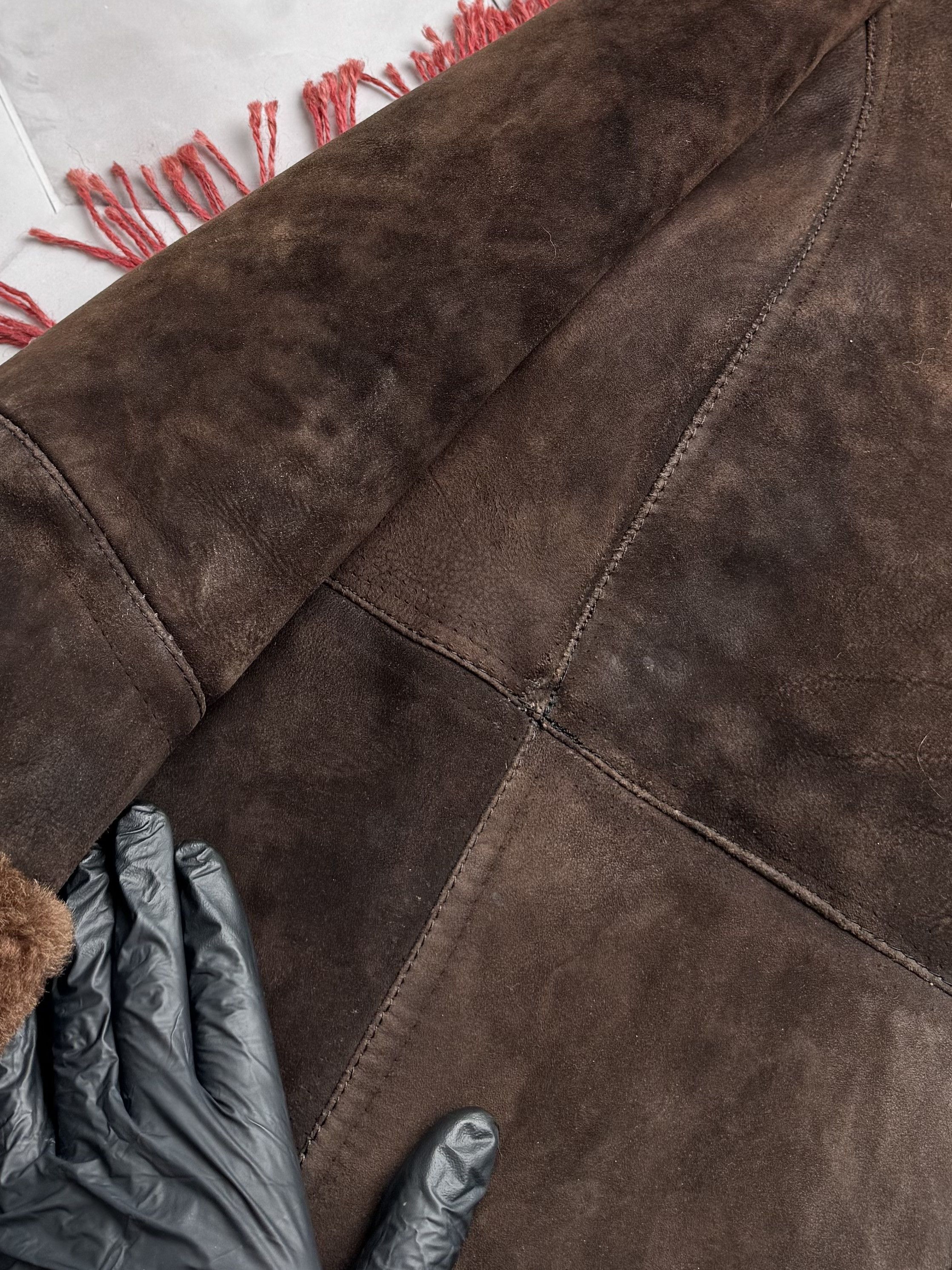 Vintage Vintage 80's Real Sheepskin Thrashed Coat (E4) Size XL / US 12-14 / IT 48-50 - 7 Thumbnail