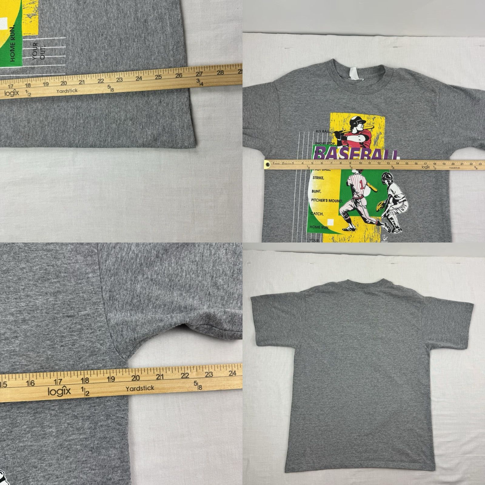 Vintage Vintage Unbranded Men's Baseball T-Shirt Adult Medium Short Sleeve Gray Graphic Print 90s Sports Size US M / EU 48-50 / 2 - 8 Thumbnail