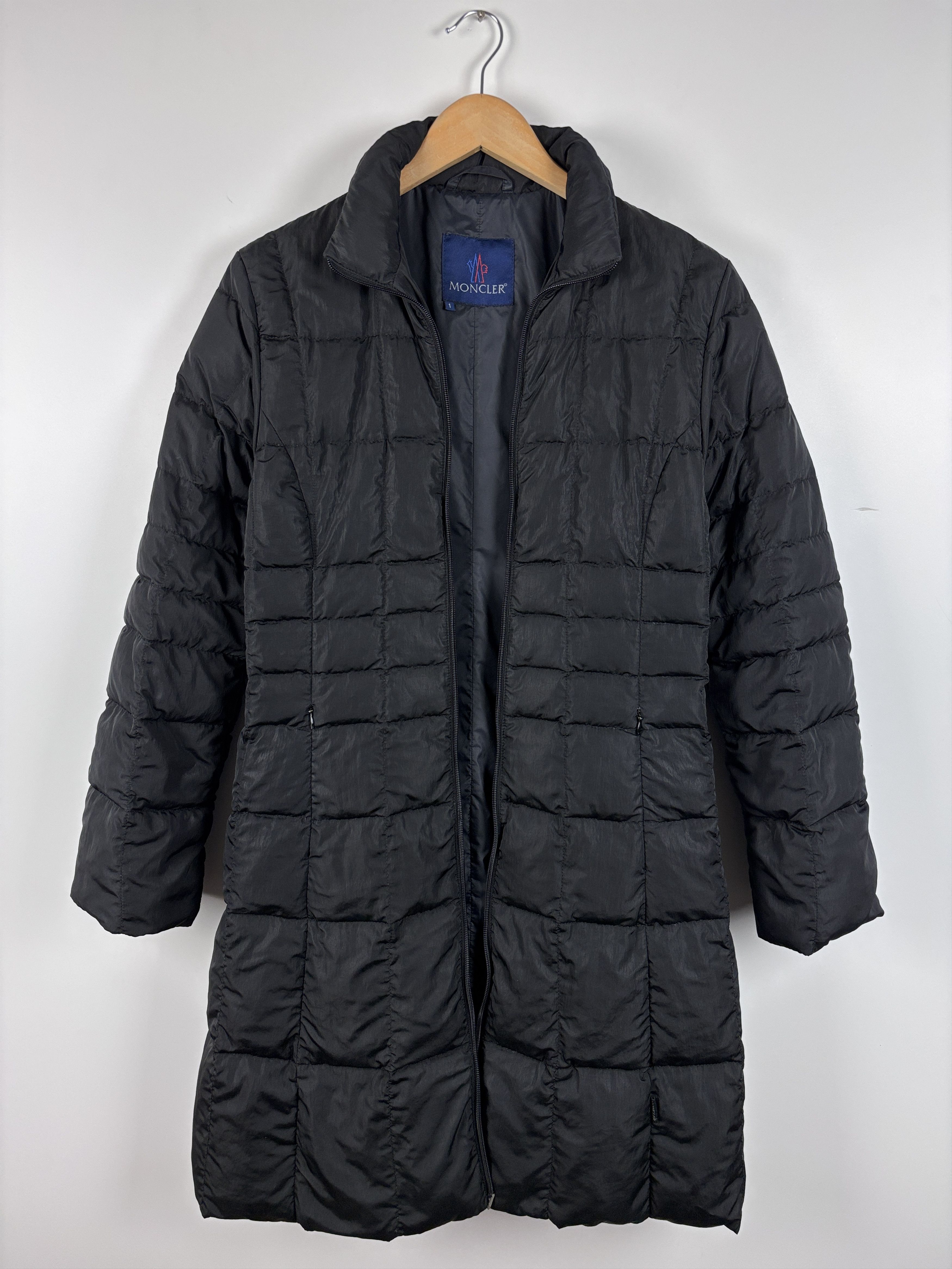 Moncler × Vintage 90s Moncler Goose Down Long Jacket Coat Womens Black Size 1 Size S / US 4 / IT 40 - 1 Thumbnail