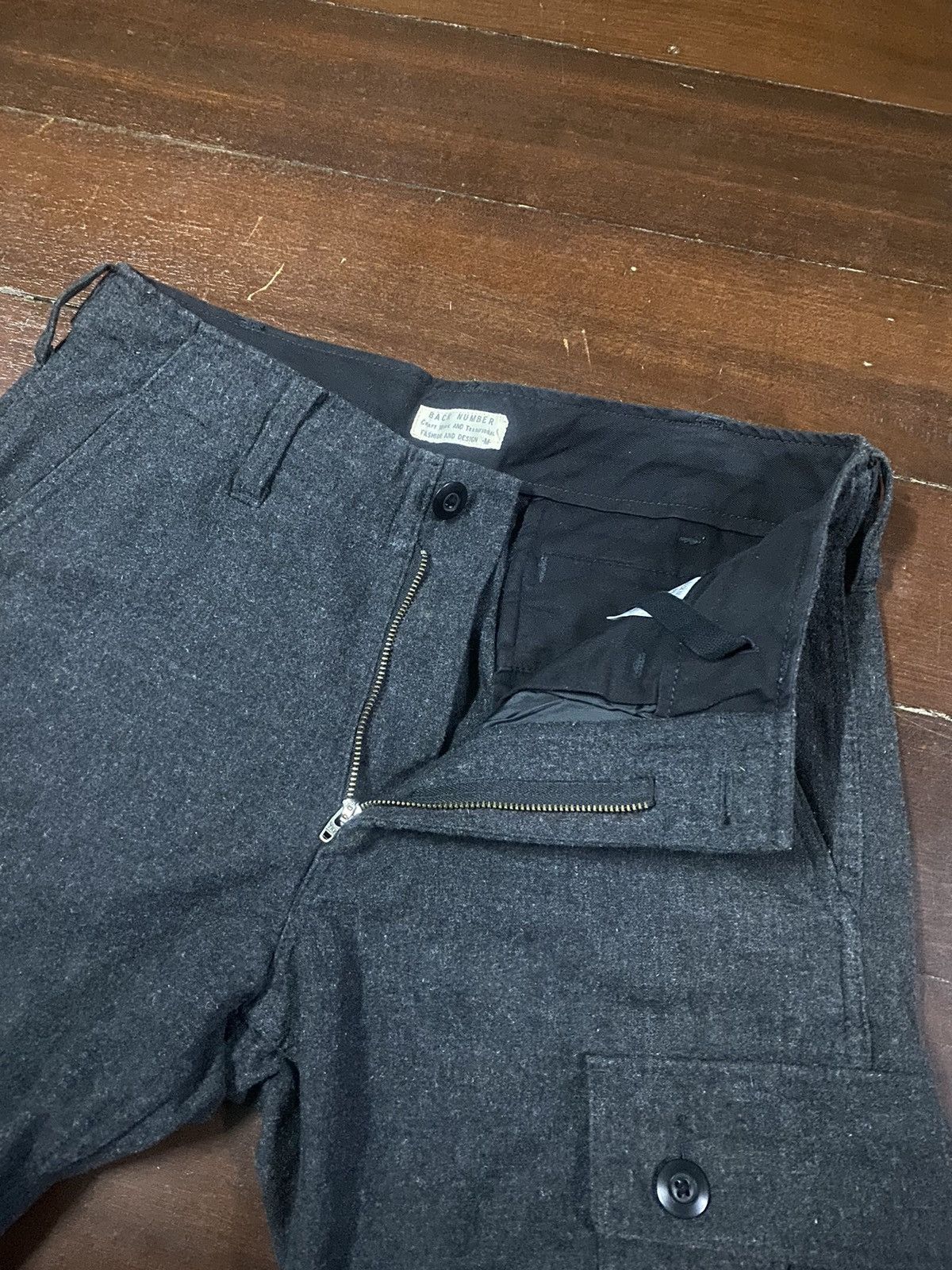 Japanese Brand FIRE 🔥 BACK NUMBER CARGO PANTS WOOL Size US 34 / EU 50 - 10 Thumbnail