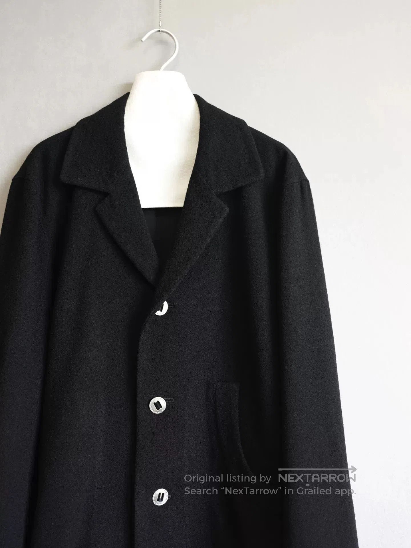 Yohji Yamamoto Yohji Yamamoto Silver Button Black Coat. Size US L / EU 52-54 / 3 - 3 Thumbnail
