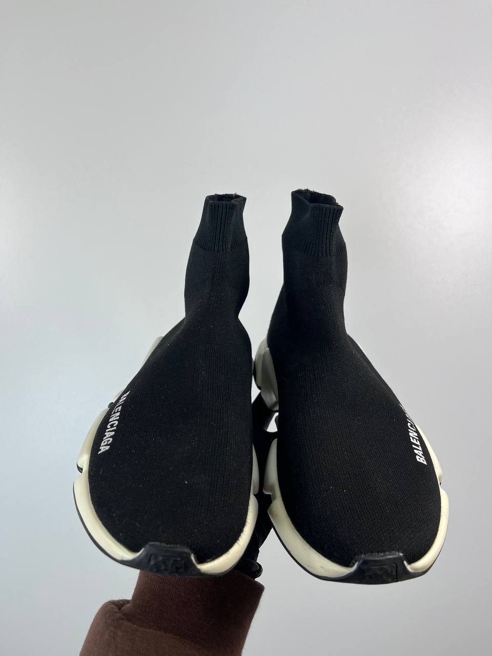 Balenciaga Balenciaga Speed Trainer Sock Sneakers Black White Womens 38 Size US 8 / IT 38 - 5 Thumbnail