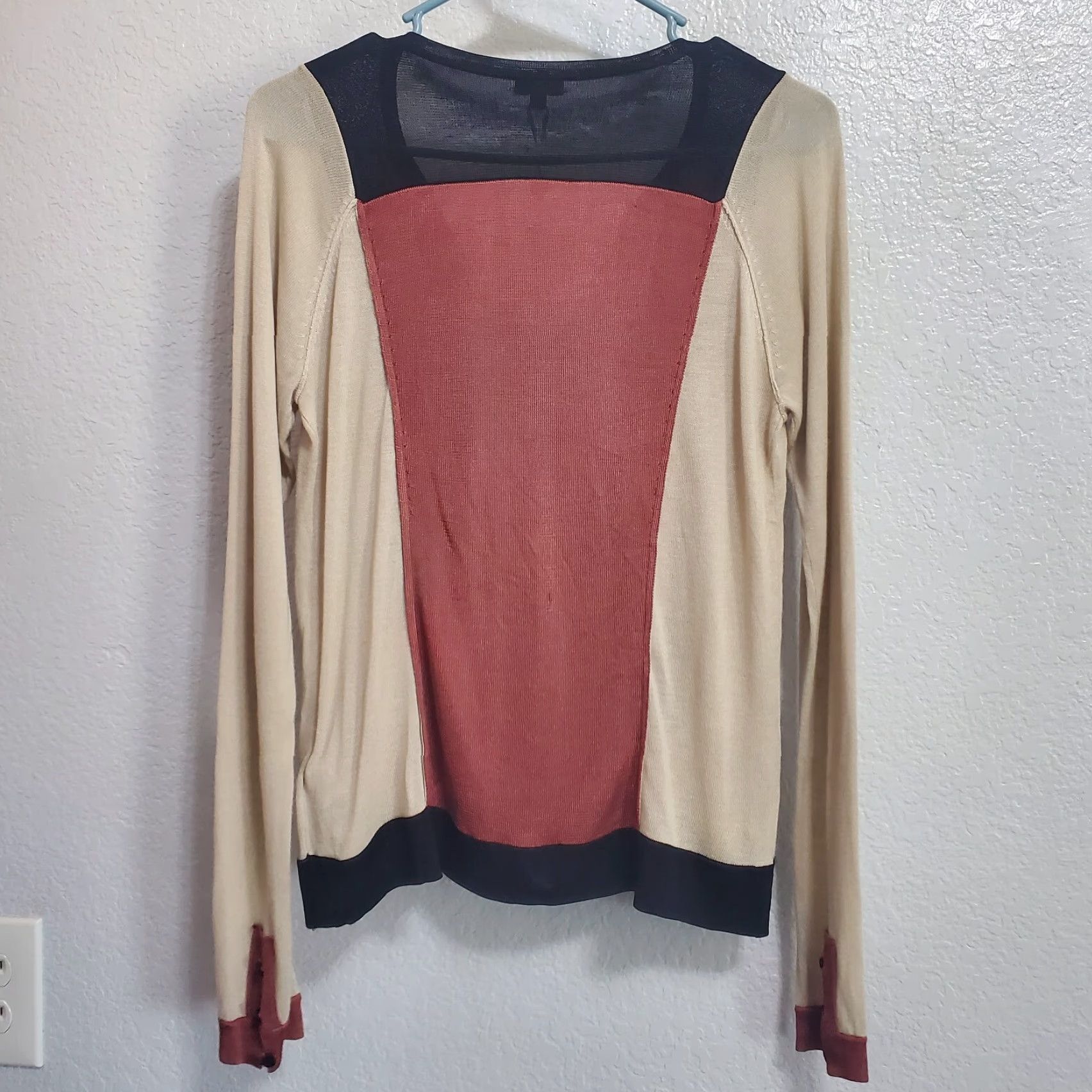 Hoss Intropia VINTAGE Hoss Intropia Cardigan M Striped Viscose V Neck Button Sweater Size M / US 6-8 / IT 42-44 - 2 Thumbnail