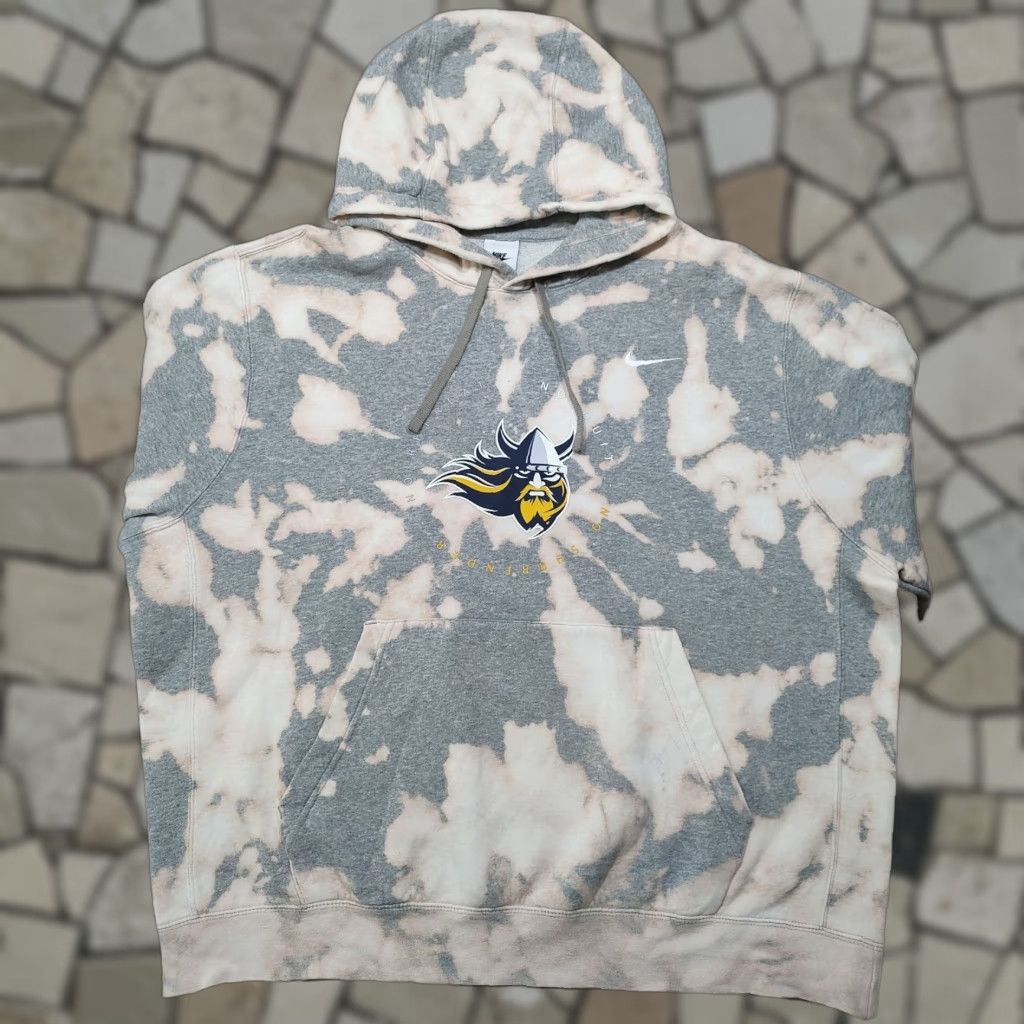 Nike Nike Sweatshirt Hoodie Mens XL Gray Tie Dye Viking 90s Hip Hop Colorful Sports Pullover Card Size US XL / EU 56 / 4 - 1 Thumbnail