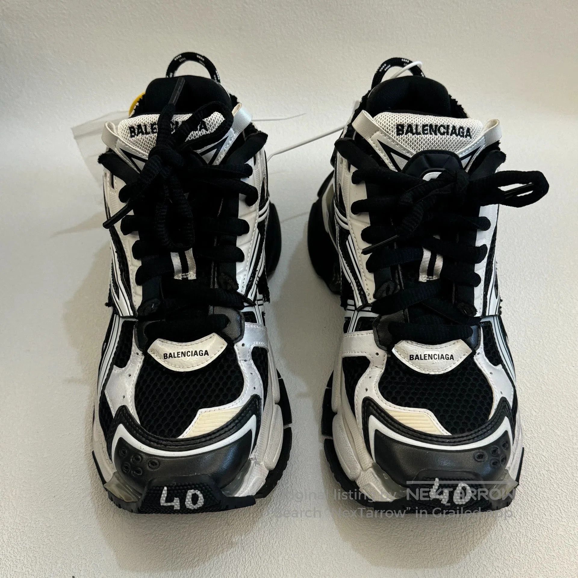 Balenciaga balenciaga runner black and white sneakers. Size US 7.5 / EU 40-41 - 3 Thumbnail