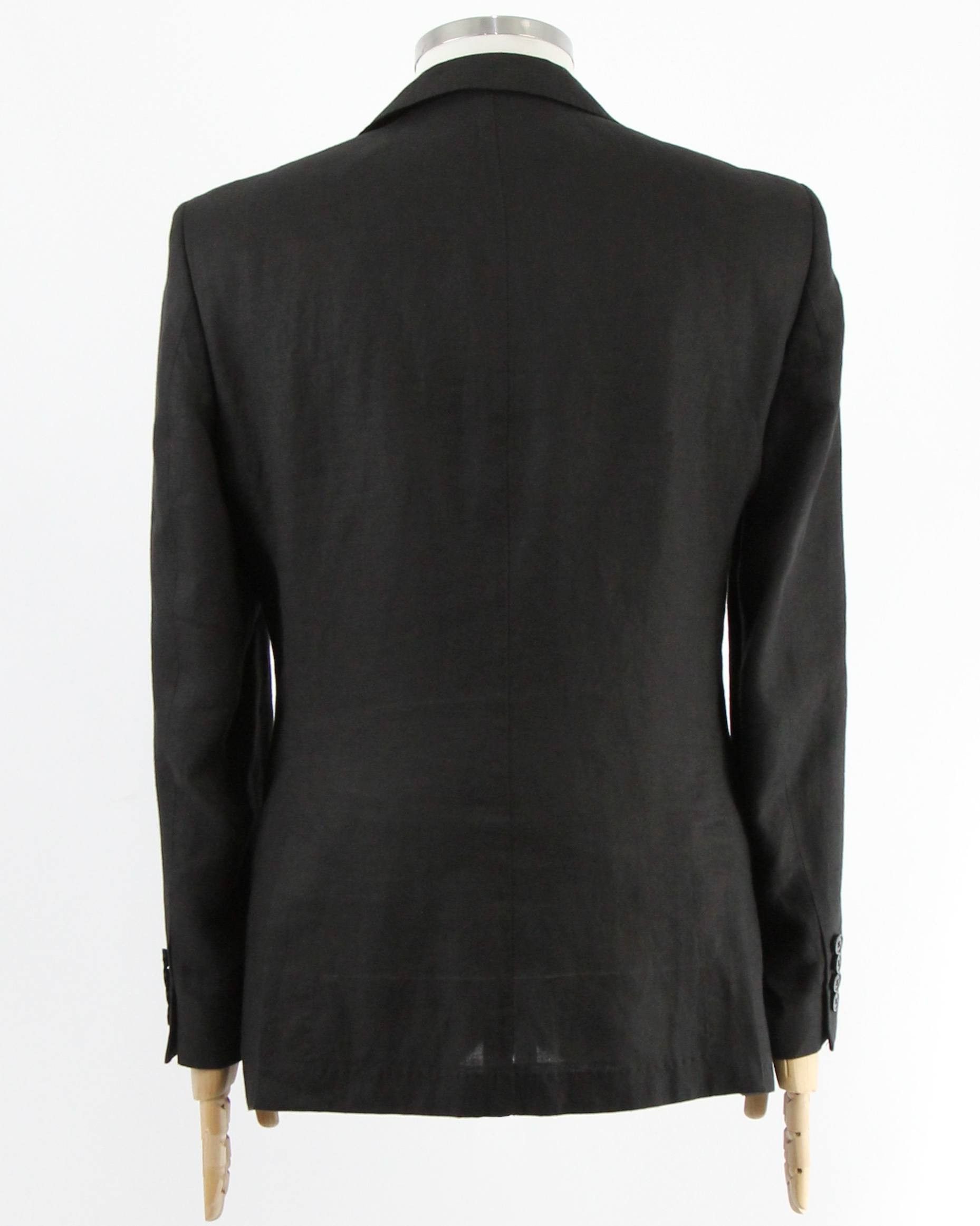 Hugo Boss HUGO BOSS Black linen jacket Size 46R - 3 Thumbnail