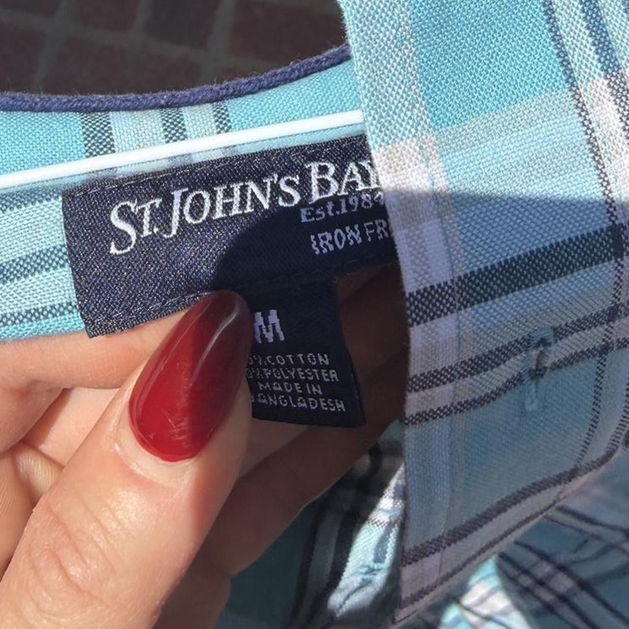 St. Johns Bay St. John’s Bay retro blue plaid button up shirt Size M Size US M / EU 48-50 / 2 - 4 Thumbnail