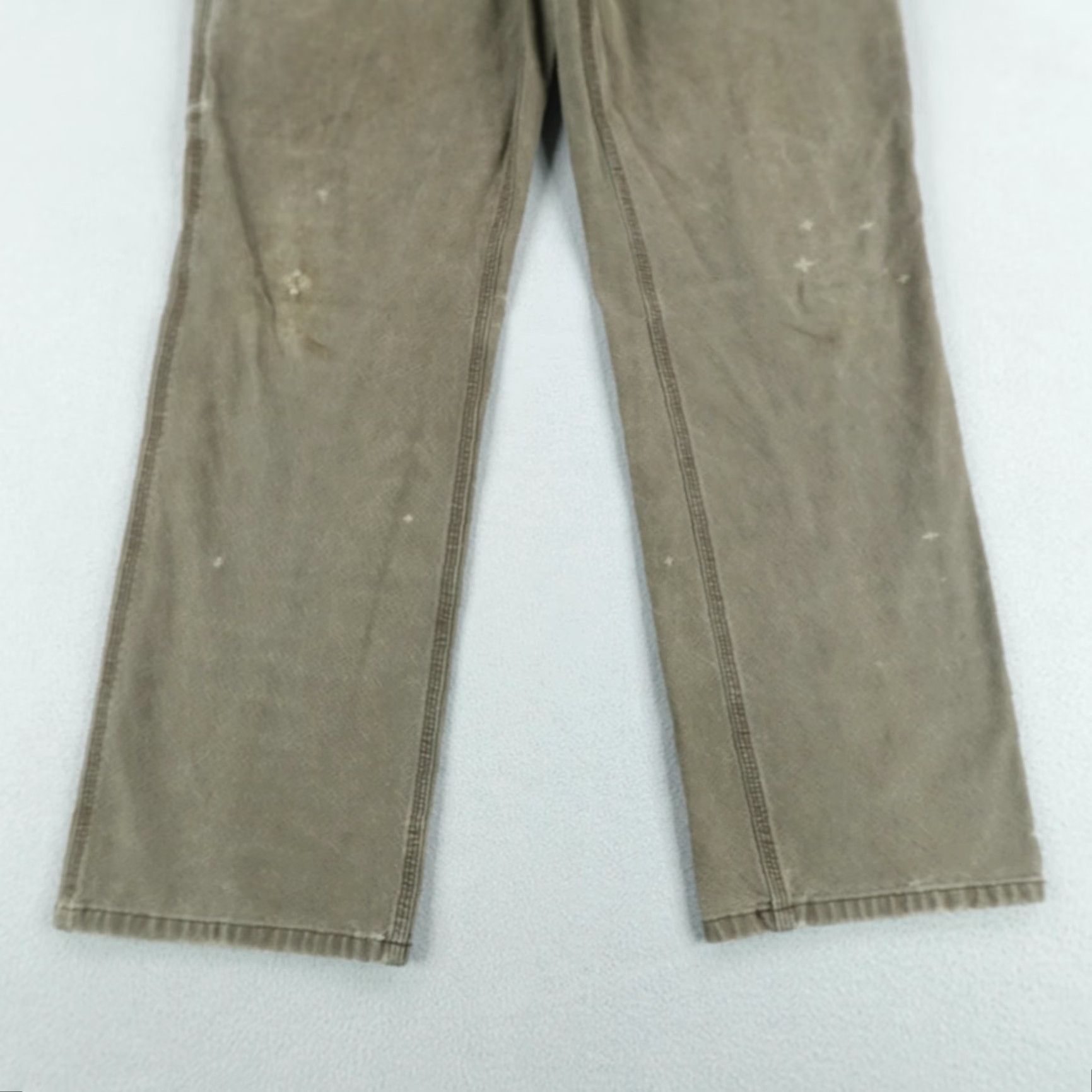 Carhartt VINTAGE Carhartt Pants Mens 35x32 Brown Canvas Relaxed Fit Workwear Utility Carpenter 30 Inseam Men Size US 33 - 3 Thumbnail