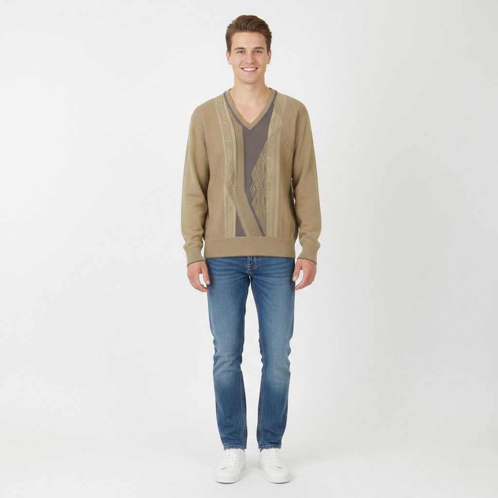 Gabicci Gabicci Men M Jumper Beige Wool Acrylic Blend 8517 Size US M / EU 48-50 / 2 - 1 Thumbnail