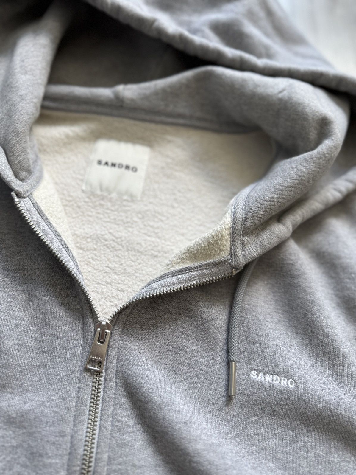 Sandro Sandro Grey Zip Hoodie Size US XL / EU 56 / 4 - 2 Thumbnail