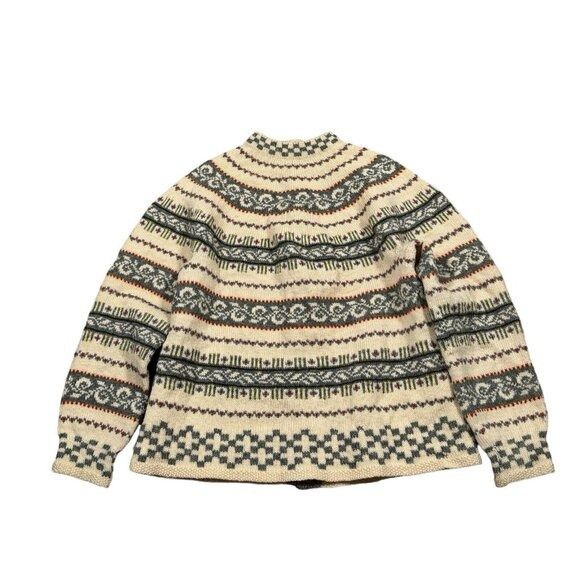 Handmade VTG Handmade in Norway Wool Cardigan Nordic Fair Isle Sweate Size M / US 6-8 / IT 42-44 - 8 Thumbnail