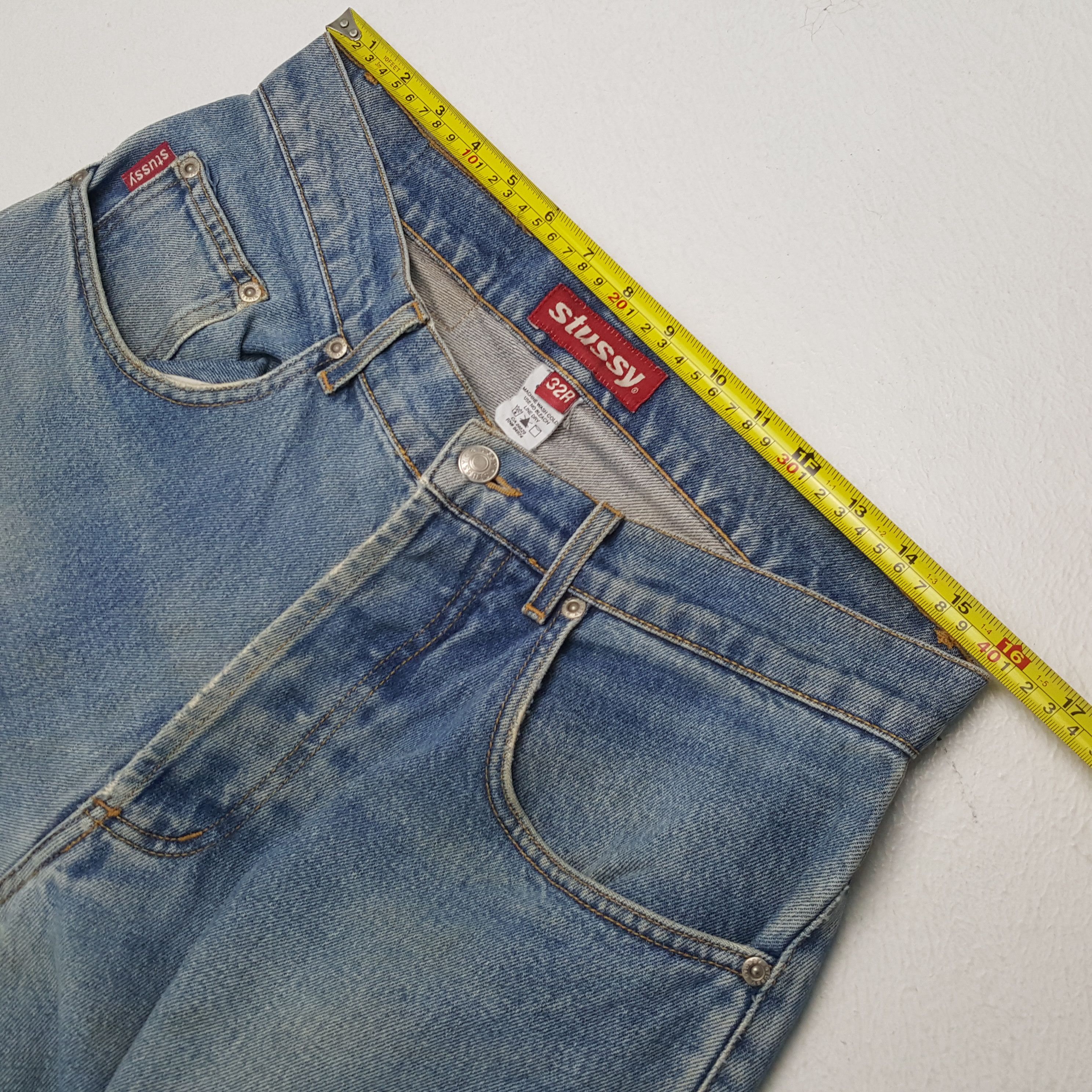Stussy × Vintage Vintage STUSSY Streetwear Skateboard Big Logo Design Jeans Size US 32 / EU 48 - 7 Thumbnail