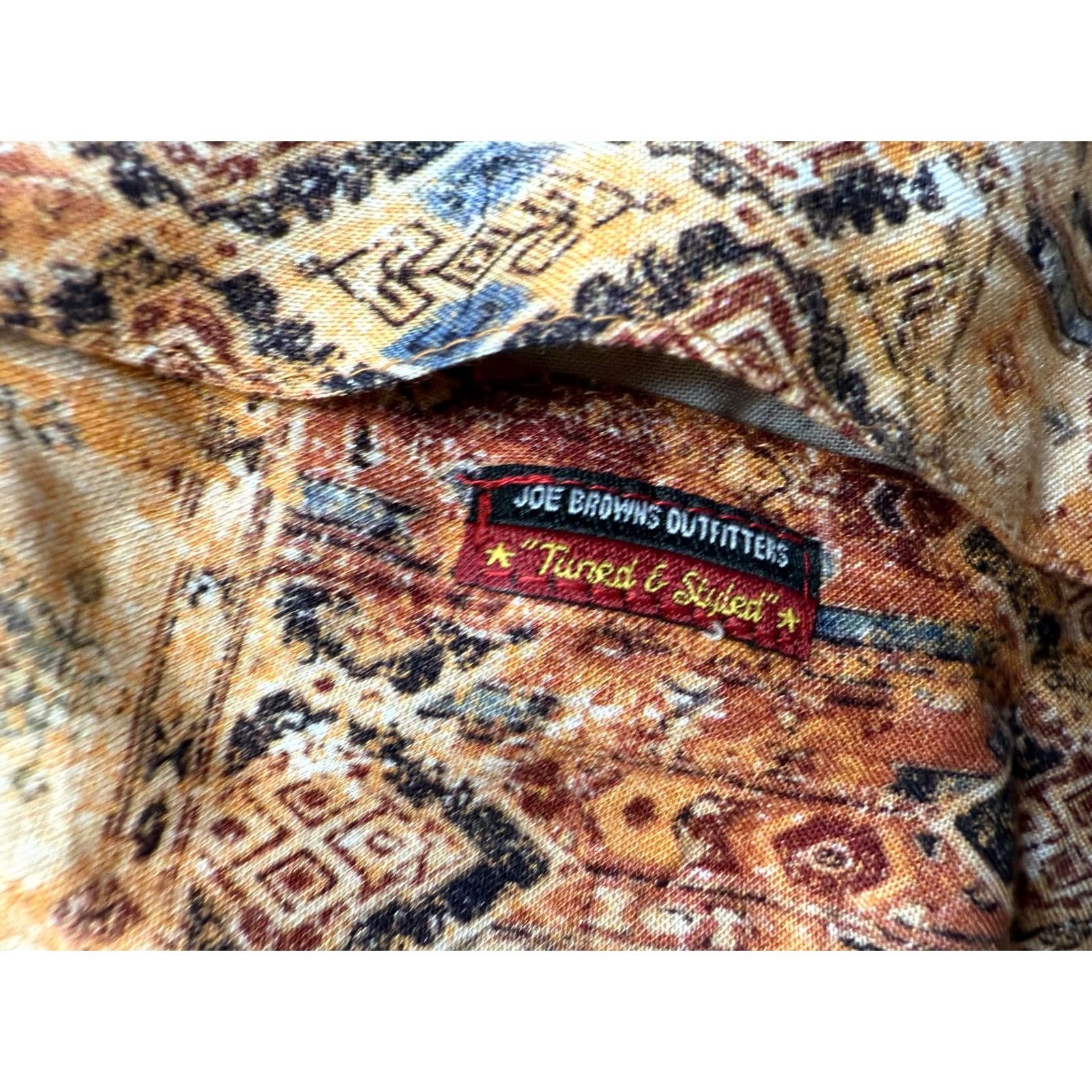 Joe Browns Joe Browns Hawaii Button Up Shirt Short Sleeve Mens L Brown Shirt Size US L / EU 52-54 / 3 - 7 Thumbnail