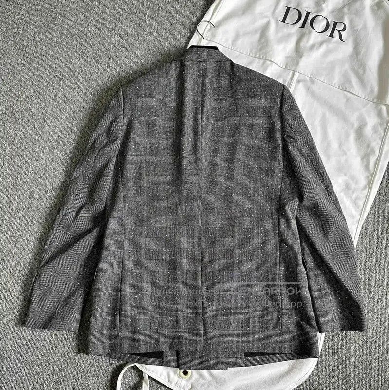Dior Dior Men's Grey Wool-Blend Long Coat . Size US XL / EU 56 / 4 - 4 Thumbnail