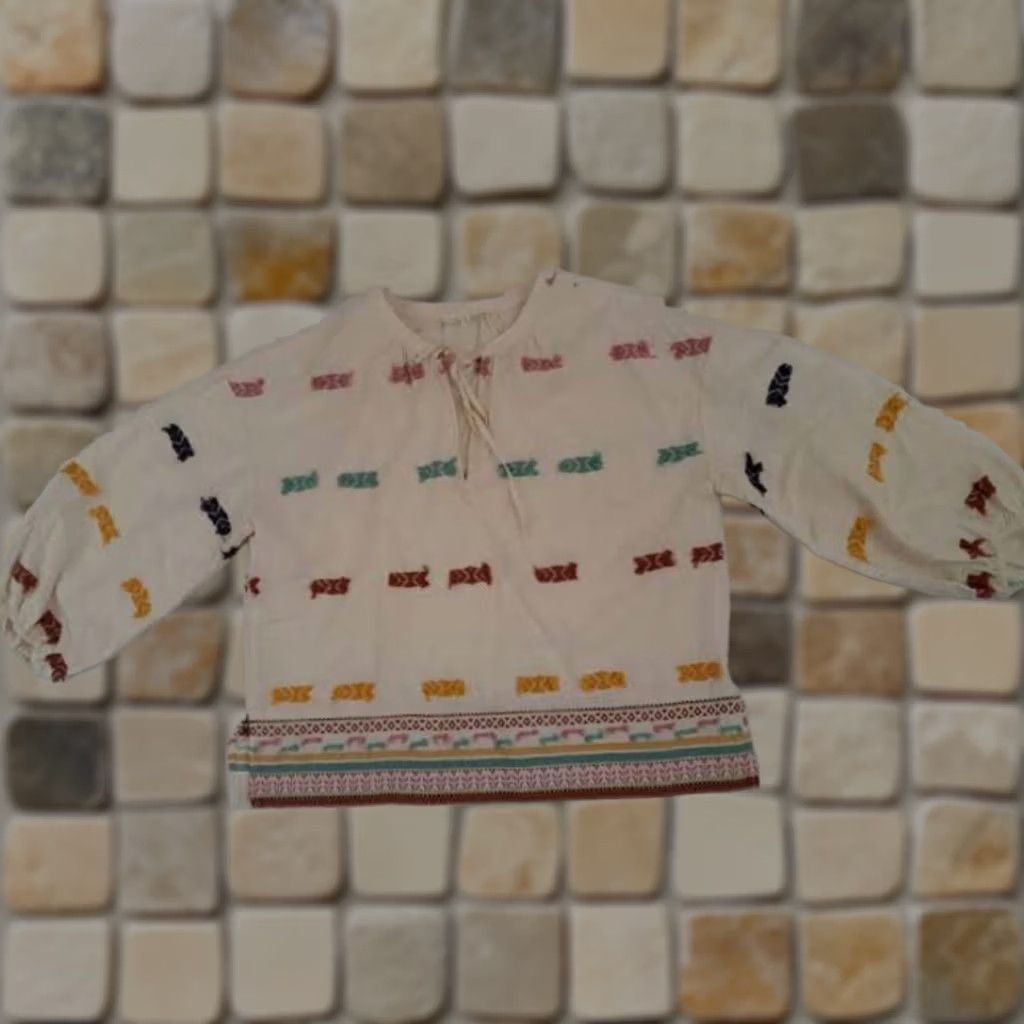 Lou & Grey VINTAGE Lou&Grey Blouse Small Southwestern Embroidered Needlework Woman Size S / US 4 / IT 40 - 1 Thumbnail