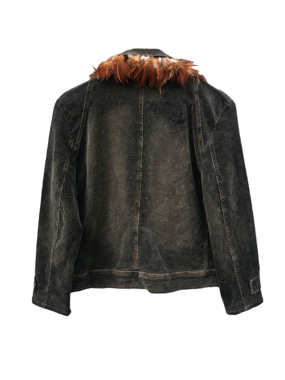 Japanese Brand Angie Paris Ref Bayat Corduroy Jacket Chicken Feather Neck Size M / US 6-8 / IT 42-44 - 2 Thumbnail