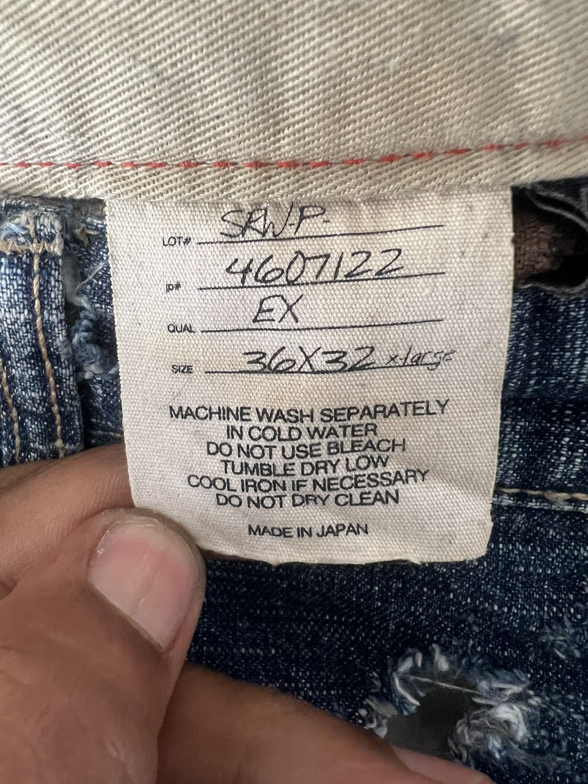 4GSELLER × Japanese Brand SUPER THRASHED🔥SCANNER JAPAN RIPPED DENIM Size US 34 / EU 50 - 10 Thumbnail