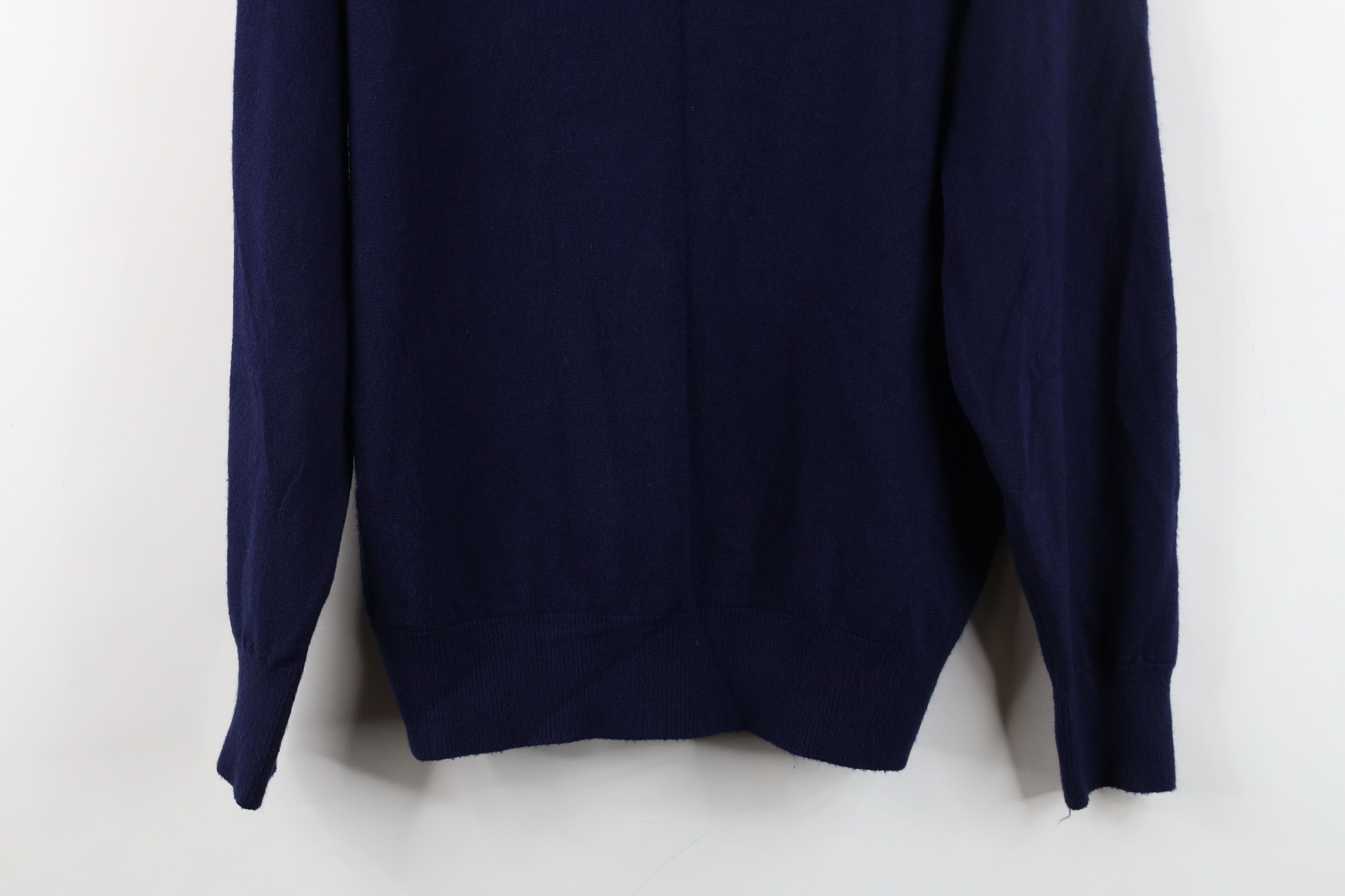 Vintage Vintage 70s Streetwear Stitch Basketball Knit Sweater Blue Size L / US 10 / IT 46 - 11 Thumbnail