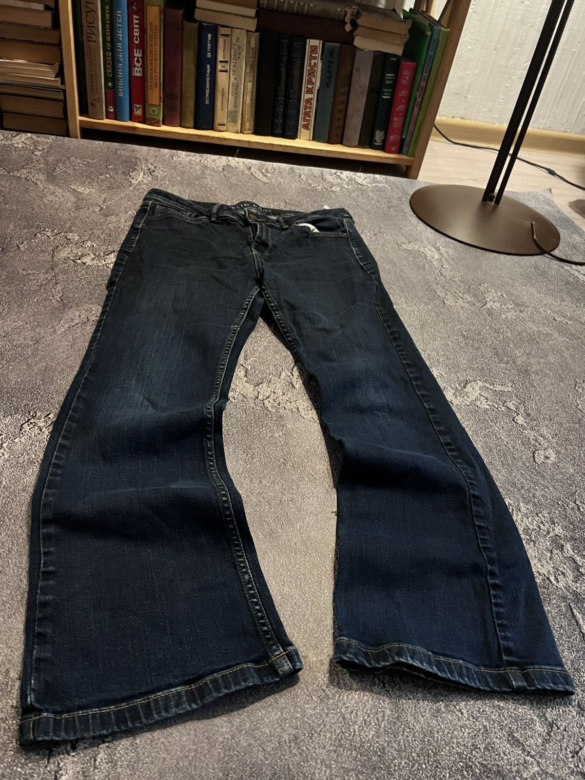 Japanese Brand Y2K Archive Flared Jean / Darkwear Avan-Garde Drip 00s Size US 33 - 1 Thumbnail