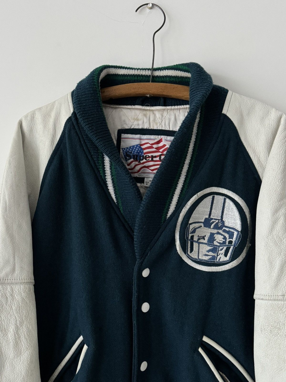NFL × Vintage Vintage 80s NFL Texas Varsity Bomber Jacket Size US M / EU 48-50 / 2 - 4 Thumbnail