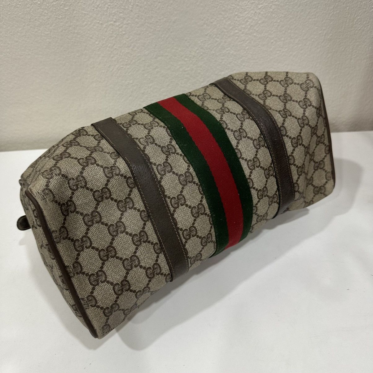 Gucci ‼️LASTDROP‼️ VINTAGE GUCCI GG SUPREME WEB BOSTON BAG Size ONE SIZE - 5 Thumbnail