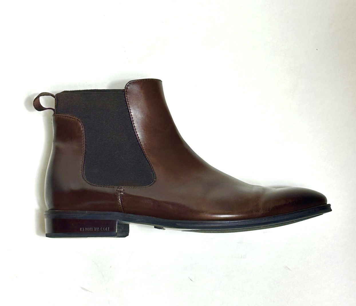 Kenneth Cole Kenneth Cole New York Mens Tully Leather Chelsea Boots Brown Size US 11.5 / EU 44-45 - 1 Thumbnail