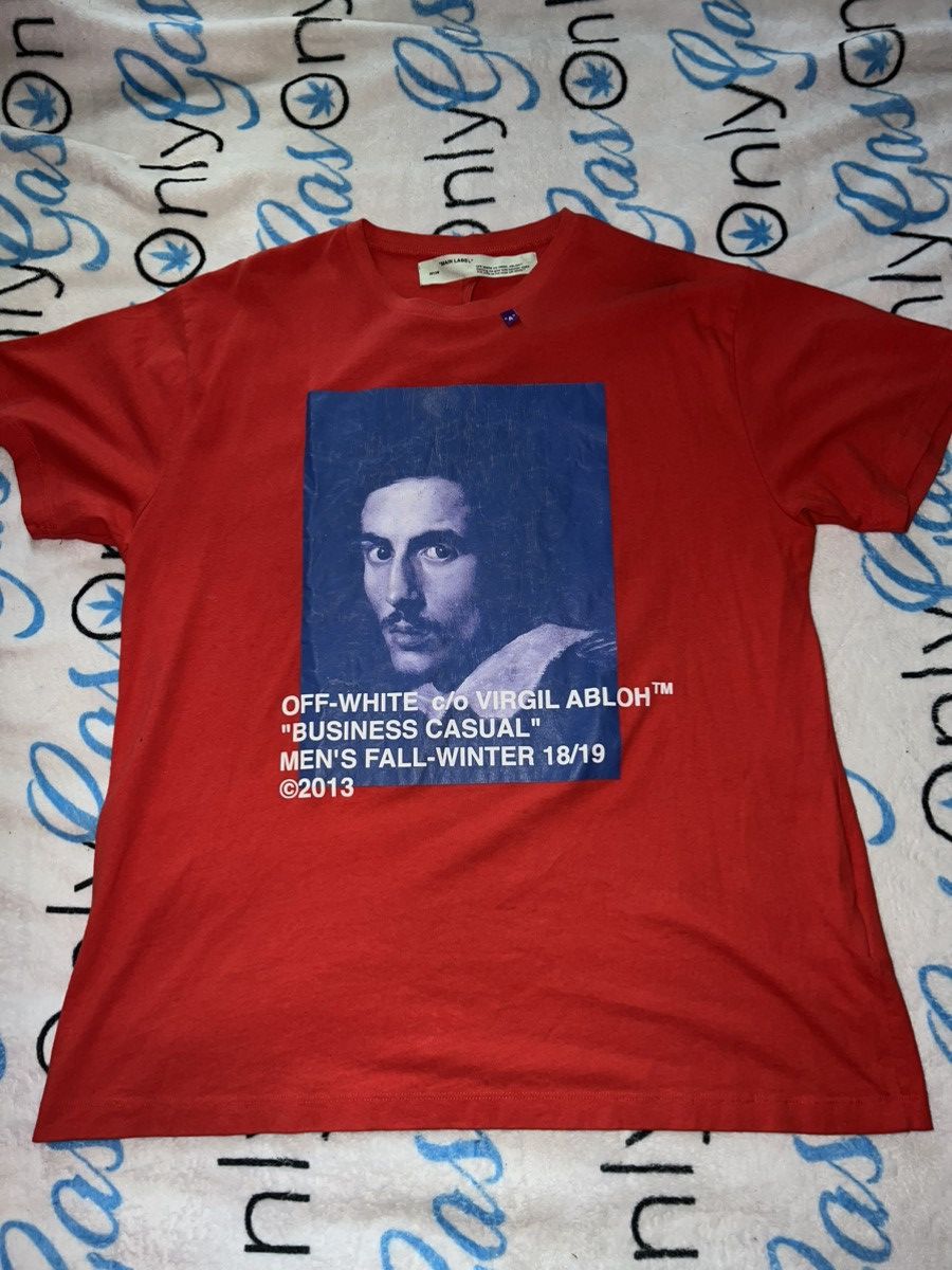 Off-White Off-White Red Bernini Short Sleeve T-Shirt Size US S / EU 44-46 / 1 - 1 Thumbnail