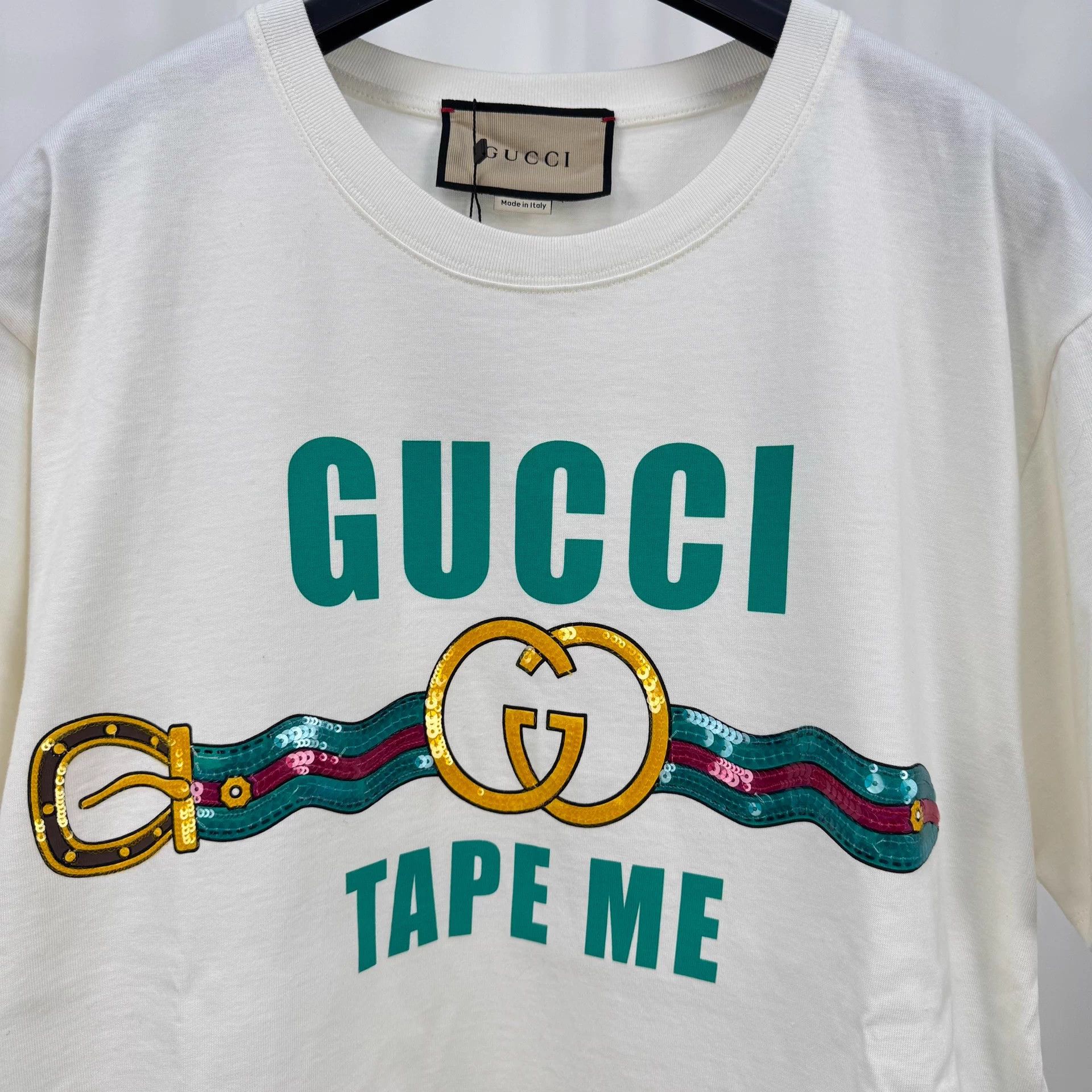 Gucci Gucci Sequined Double G Short Sleeve Tee Size S New Size US S / EU 44-46 / 1 - 3 Thumbnail