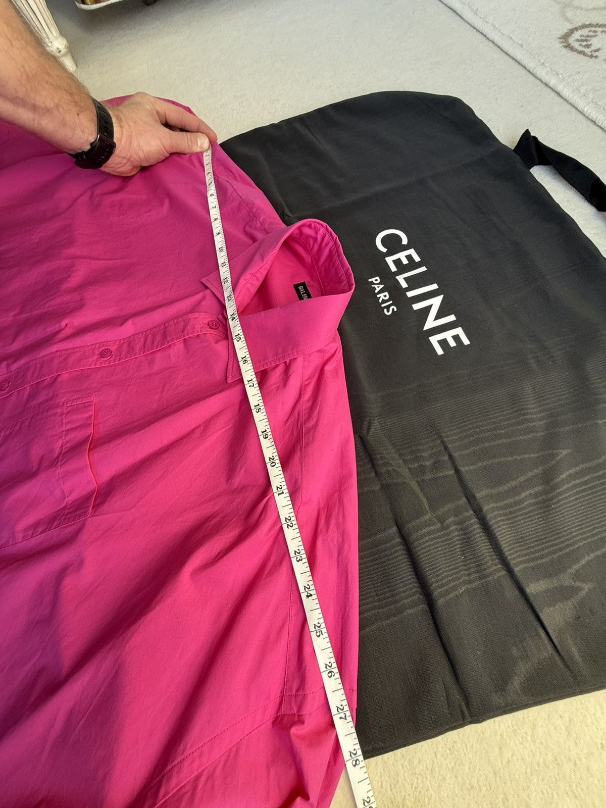 Balenciaga $1.3k FW23 Balenciaga Demna logo pink oversized shirt rare Size US L / EU 52-54 / 3 - 7 Thumbnail