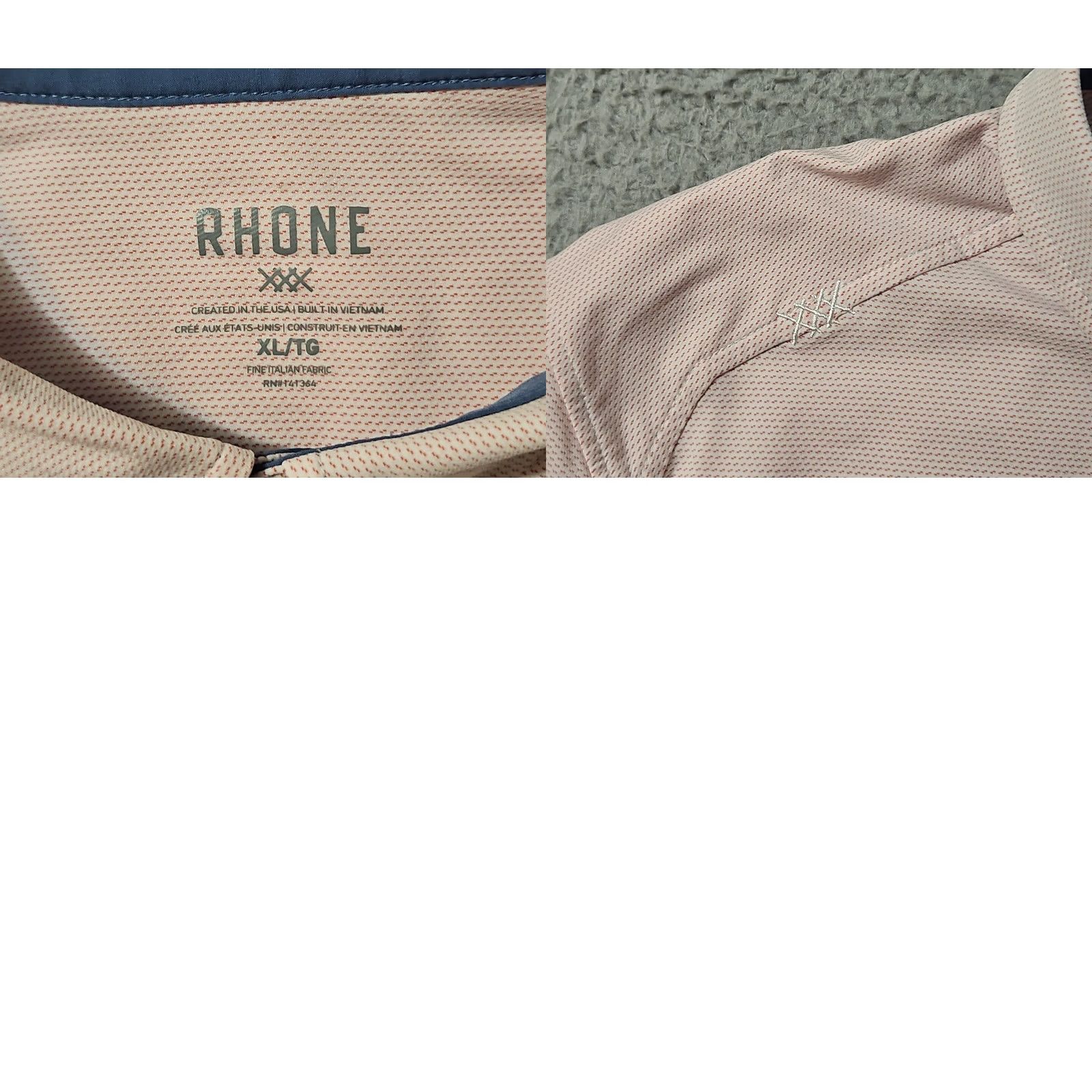 Rhone Rhone Shirt Mens XL Pink Size Polo Short Sleeve Performance Casual Knit Logo Size US XL / EU 56 / 4 - 8 Thumbnail