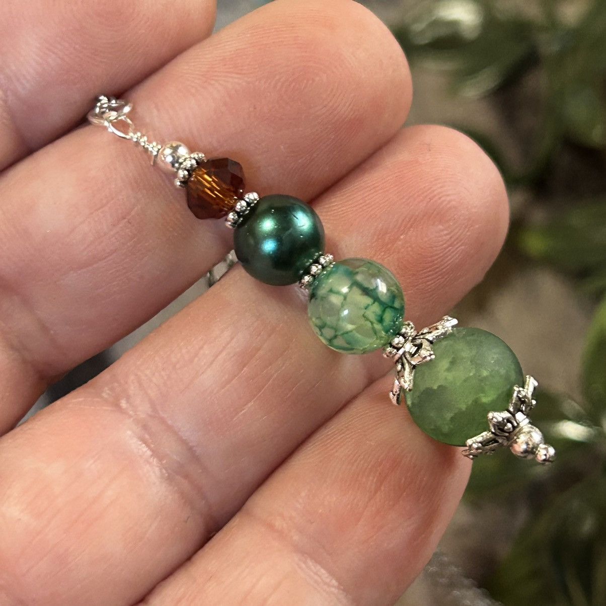 Handmade Handcrafted elegant genuine stone pendant on chain necklace Size ONE SIZE - 1 Thumbnail