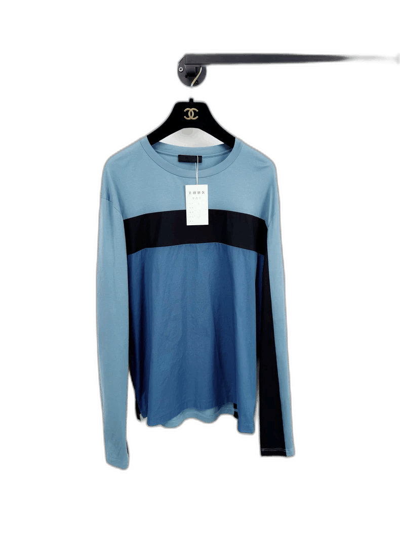 Prada Prada Long Sleeve Top in Blue Color-2506 Size L / US 10 / IT 46 - 1 Thumbnail
