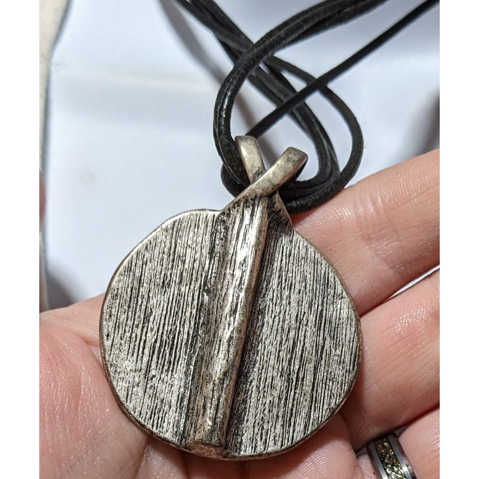 Chicos Chico's Vintage Brutalist Mixed Metal Pendant Necklace Size ONE SIZE - 10 Thumbnail